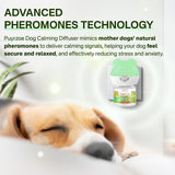 puyrzoe Dog Calming Diffuser with Timing Functions, 3-in-1 Dog Anxiety Relief Diffuser Kit, 120-Day Anxiety Relief, Stress Relaxation Pheromones Calming for All Dogs (1 Diffusers + 2 Refills)