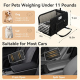 Nibnozy Center Console Dog Car Seat - Portable Armrest Booster Car Seats for Small Dogs, Detachable Washable Pet Carriers Puppy Essentials- Support Pet Up to 11lbs
