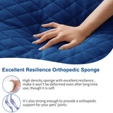 JoicyCo Dog Bed for Medium Dogs, Orthopedic Foam Dog Bed, Joint Relief Pets Sleeping Mattress, Non Slip Bottom with Washable Removable Cover, Dark Blue