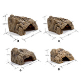 Repticircle Reptile Hide for Leopard Gecko, Bearded Dragon, Ball Python & Tortoise – Terrarium Habitat Décor, Snake & Lizard Hideout(Resin, Large)