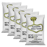 Palmetto 5 Pack Pool Filter Sand, Clean and Clear Water, Natural Sand for Residential and Commercial Pool Sand Filter Pumps, 50 Pound
