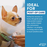 SkinSmart Antimicrobial Wound Care for Pets, Hypochlorous Acid Removes Bacteria to Promote Healing and Relieves Itch, Safe if Licked, 8 Ounce Spray Bottle