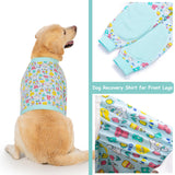 Dog Recovery Shirt for Front Legs, Dog Elbowpads Sleeve Protect Dogs Elbows Arms,Stop Licking Joints After Surgery, Help with Injury Healing Covers The Wound, Cone Alternatives (Blue, 4XL)