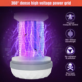 Solar Bug Zapper Outdoor Waterproof Mosquito Zapper for Patio Home Camping, 3 in 1 Cordless Rechargeable Mosquito Repellent Outdoor Patio Flashlight, Mosquito Killer Indoor - Orange, 2 PCS Pack White