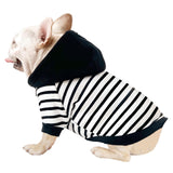 CHEERTAILS Dog Sweaters for Medium Dogs Boy French Bulldog Clothes,Frenchie Clothes Dog Fleece Sweaters Winter Coat Pet Sweatshirt Hoodie Medium Sized Halloween Costume,Black Striped,L