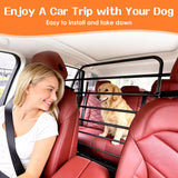 Zmgdrm Dog Car Barrier, Adjustable Universal Vehicle Pet Barrier for Cars, Trucks, SUVs - Moves with Your Vehicle Seats, 42"–61" Width Adjustable SUV Dog Barrier for Back Seat