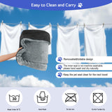 INFANZIA Dog Booster Car Seat for Small Medium Dogs, Elevated Pet Car Seats with Safety Leash for Pets Under 45Lbs, Washable Lookout Puppy Travel Seat with Storage Pockets (Medium, Black)