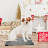 GeerDuo Dog Heating Mat, 22x18in Waterproof Pet Pad for Dogs Smart Thermostat Switch, Whelping Supplies Heated Dog Bed, Puppy Heating Pad Mat