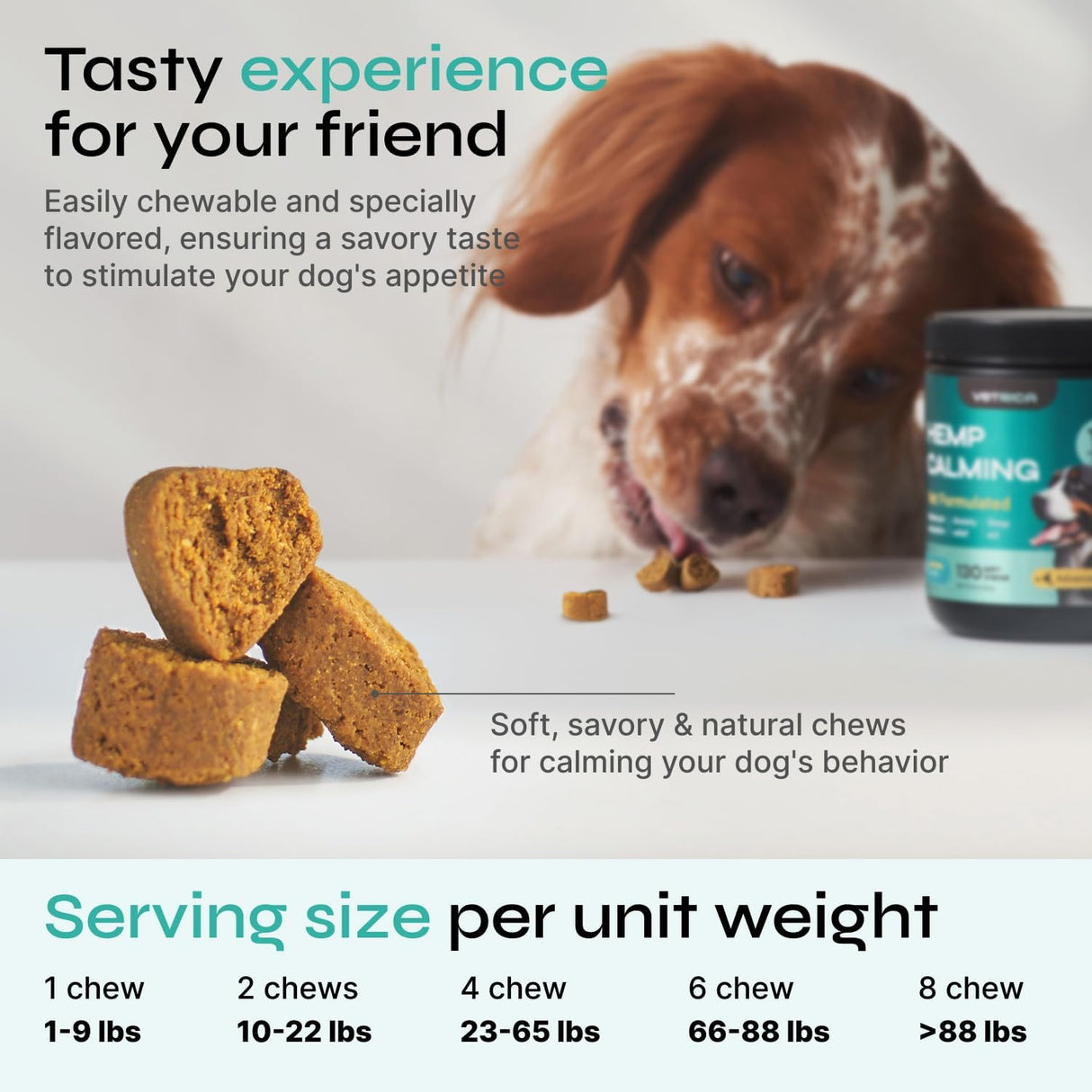 Сalming Сhews for Dogs Anxiety Relief - Dog Anxiety Relief Supplement - Soft Calming Chews - Dog Calming Treats for Storms, Separation, Fireworks, Vet Visits, Travel, Grooming, Barking, Chewing