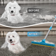 Load image into Gallery viewer, 3 in 1 Carpet Rake for Pet Hair Removal, Reusable Pet Hair Remover Broom, 60'' Adjustable Long Handle Dog and Cat Hair Remover Tool Set of 3, Lint Remover Scraper for Carpets, Rugs, Mats, Couch, Car
