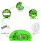 DELIFUR Large Dog Raincoat - Waterproof Dog Rain Poncho Adjustable Double Layer Rain Jacket with Hood for Medium Large Dogs Designed with Leash Hole Reflective Strip(Green Frog, X-Large)