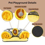 Avont Guinea Pig Hideout Tunnel, Hideaway Play Tube Toys Mat for Small Animal Dwarf Rabbits Chinchillas Hamsters Hedgehogs Ferrets Bearded Dragons and Rats -Star