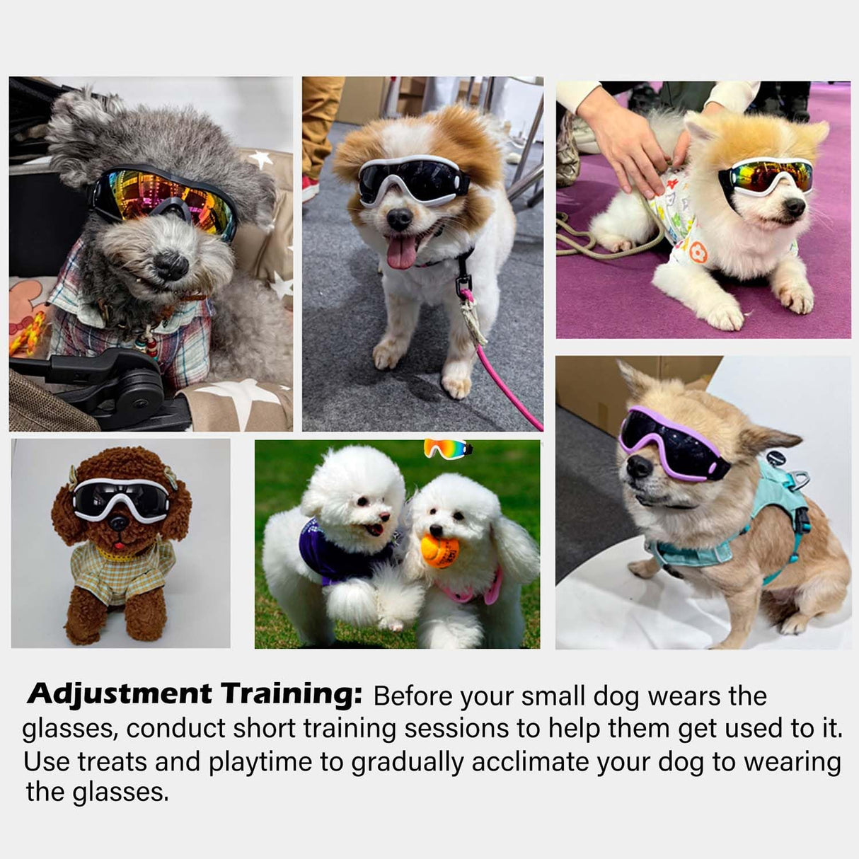 Dog Sunglasses,Doggles Anti-UV Protection, Pet Sunglasses with Adjustable Strap, Suitable for Motorcycle Car Driving Bike Riding Hiking Swimming Wind Dust Fog Dog Eye Protection