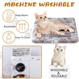 Tuanse 4 Pack Ultra Soft Dog Cat Bed Mat Small Animal Guinea Pig Bed with Cute Print Reversible Fleece Dog Crate Kennel Pad Cozy Washable Thickened Hamster Pet Beds Mat(21 x14 Inches,Light Gray)