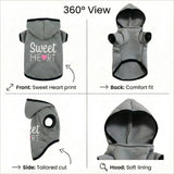 SCMQZöial Cozy Dog Hoodies & Sweater for Small Dogs & Puppies - Boy & Girl Outfit, Snug Fit Winter Hoodie, Ultra-Soft & Gentle for Easy Care, 100% Polyester, Gray, X-Small