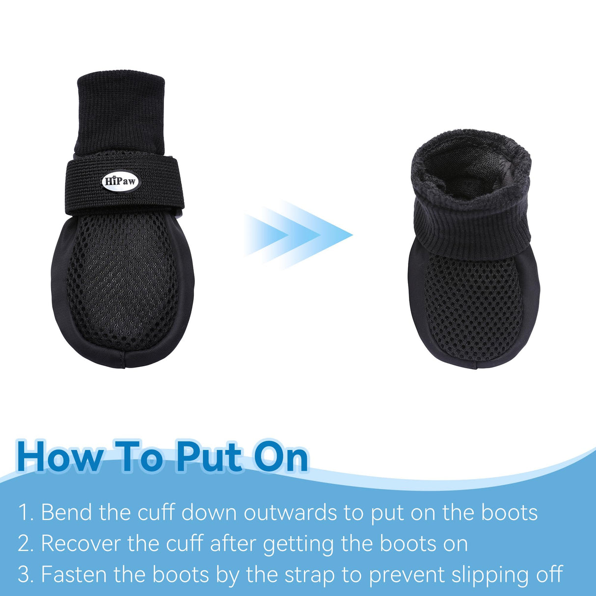 Hipaw Breathable Dog Shoes for Medium Large Dogs,Comfortable Dog Boots with Non-Slip Soles,Paw Protectors for Cold or Hot Pavement,Dog Booties for Hardwood Floors Daily Walking