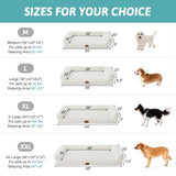 COZY KISS Cute Dog Bed for Medium Dogs, Faux Rabbit Fur Orthopedic Foam Dog Bed with Sides, Removable Washable Cover & Waterproof Lining, Comfortable Pet Couch, Cream (36" L x 27" W x 6.5" Th)
