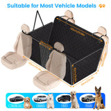 Dog Car Seat Cover for Back Seat, Back Seat Extender for Dogs with Hard Bottom, Supports 400 lbs, 2026 Upgraded Material, Anti Scratch, Safer, Easy to Use and Clean, Dog Hammock for Cars SUVs Trucks
