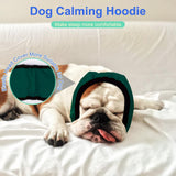 MIGOHI Dog Ear Muffs Noise Protection, Calming Hoodie with Soft Padding-Adjustable Headphones for Dog, Hook & Loop Headband for Dogs, S, Green