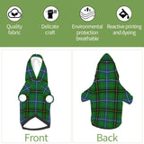 Scottish Clan Henderson Tartan Plaid Dog Hoodie Breathable Stretchy Sweatshirts with Hat Warm Dog Clothes for Small Medium Large Dogs X-Small