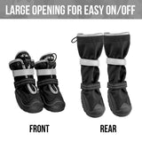 OneTigris Dog Shoes for Large Dogs, Pathfinder Medium Dog Boots & Paw Protectors for Winter Snowy Day,Water-Resistant in Rainy Weather, Outdoor Walking, Indoor Hardfloors Skid-Resistant Sole