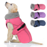 PETDSH Dog Coat Small, Windproof Dog Jacket with Warm Fleece Lining, Thickened Collar Dogs Winter Coat, Adjustable Reflective Pet Coats for Cold Weather (Pink, Small)