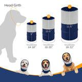 Dog Calming Hoodie for Anxiety Relief, Noise Cancelling, Triple-Layer Ear Muffs Protection Wrap with Silent Velcro; Essential During Grooming, Thunder, Fireworks or Hematoma (Blue,S)