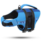 ASENKU Dog Life Jacket with Reflective Stripes, Adjustable High Flotation Dog Safety Vest, Ripstop Pet Lifesaver for Swimming Boating, Lightweight Pet Life Preserver for Medium Dogs (Blue, S)