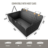 ELLINI Dog Car Seat Cover for Back Seat, Hard Bottom Waterproof Back Seat Extender for Dogs, Supports 400lbs, Non-Slip Surface, Durable Dog Hammock for Car, SUV, and Truck