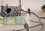 ShuRung Parrot Cockatiel Warm House Bird Nest Bed Winter Hanging Hammock Birds Sleeping Bed Parrot Hideway Bed Polyester Fabric for Parrot Parakeet Cockatiels Budgies Lovebird African Grey (L)