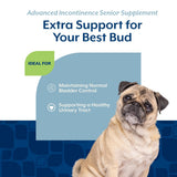 NaturVet Senior Advanced Incontinence Dog Supplement – Helps Support Dog’s Bladder Control, Normal Urination – Includes Synergistic Blend of Botanicals – 60 Ct. Soft Chews