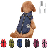 Furry King Dog Winter Coat, 3 in 1 Winter Jacket for Dogs, Furry Dog Jacket with Harness, Waterproof Windproof Dogs Snow jacketwith Zipper(Blue,5XL)