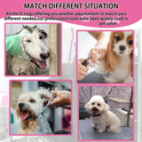 Dog Grooming Belly Straps – Adjustable Grooming Loops with Cute Paw & Bone Pattern Pet Grooming Belly Support Band Table Accessories for Small Medium Large Dogs(Light Pink)