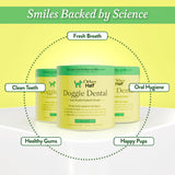 OTHER HALF Doggie Dental Supplement Powder - Dog Breath Freshener & Teeth Cleaning Made Easy - Oral Health Postbiotic for Dogs - Targets Tartar, Plaque & Bad Breath | 45 Scoops, Bacon Flavor