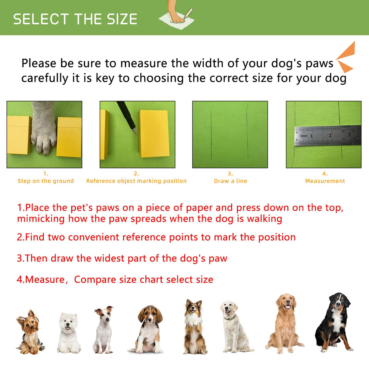 XIUGOU CARE Dog Shoes for Small, Medium and Large Dogs - Waterproof for Rainy Days, Fit for Winter Snow and Hot Summer Roads, with Anti-Slip Soles for Indoor Hard Floors (Red, Size 3)