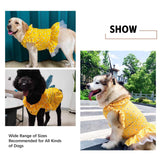 UOSIA Floral Girl Dog Princess Dress for Large Dogs- Designer Summer Pet Wedding Skirt Lightweight & Breathable for Birthday Party (Yellow, 4XL)