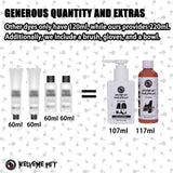 WELYEME Black Pet Hair Dye Kit, Permanent Dog Hair Dye with Hair Color Whisk, Brush, Mixing Bowl, and Glove(SuperBlack)