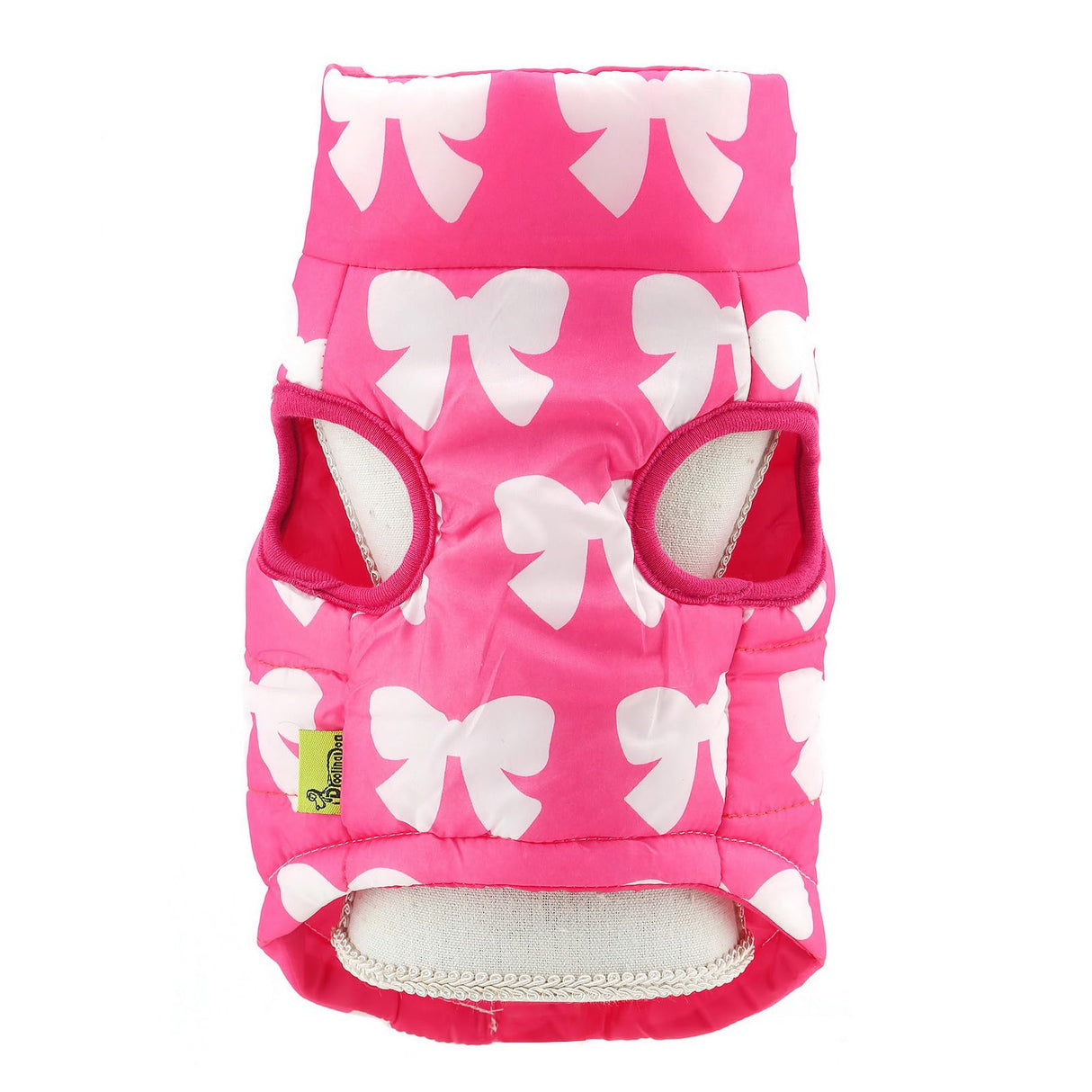 SMALLLEE_LUCKY_STORE Pet Water Resistant Winter Jacket Vest with D-Ring for Small Dog Cat Zip-up Padded Puppy Coat Chihuahua Yorkie Kitten Warm Clothes, Hot-Pink, XL