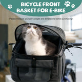 Dog Bike Basket, Soft-Sided Dog Bike Carrier Backpack, Cat Bicycle Basket, Multifunctional Pet Bike Basket Detachable Adjustable Single Shoulder Strap, Foldable Pet Travel Bag for Small Cats and Dogs