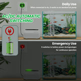 Aquarium Air Pump-Portable Air Pump for Outdoor Fishing, Rechargeable Aerator for Bait Bucket & Backup for Aquarium Fish Tank, Battery Powered Bubbler (2 Outlet 4800mAh)