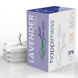 happimess HPM3101C-WHITE 13.2-Gallon Lavender Scented Drawstring Trash Can Liner, White (60-Count, 3-Packs of 20 Liners)