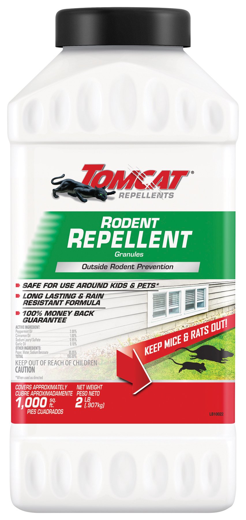 Tomcat Repellents Rodent Repellent Granules - Safe for Use Around Kids and Pets, 1-Pack, 2 lb