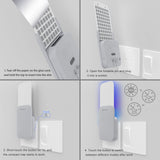 Mosalogic Fly Insect Trap Plug-in Mosquito Killer Indoor Gnat Moth Catcher Fly Tapper with Night Light UV Attractant Catcher for Home Office Grey-1Pack
