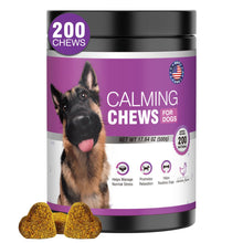 Load image into Gallery viewer, Calming Chews for Dogs 200pc Dog Calming Treat and Bites with Melatonin - Anxiety and Stress Relief Treats for Dogs Puppy Sleep Aid Calm Dog with Noise,Thunder,Barking,Separation,Chewing
