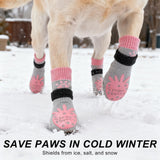 BEAUTYZOO Anti-Slip Dog Socks,Dog Shoes for Hot/Cold Pavement,Paw Protectors with Grips 3 Pairs for Puppy Small Medium Large Senior Old Dogs,Dog Socks to Prevent Licking and Hardwood Floor Protection