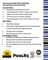 Pool RX 102001 6 Month Swimming Pool Algaecide Replacement, 8 oz, Blue