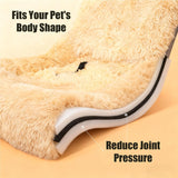 Luxurious Car Bed Travel Safety Kit, Ultra Soft Comfort Calming Dog Bed for Car Seat, Portable Washable Durable Plush Pet Cushion for Small Medium Dogs Cats (Dark Gray,23.6 * 27.5in)