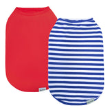 ZhuPolly Dog Shirts for Large Dogs Boy Girl 2 Pack Stretchy Lightweight Spring Calm Puppy Clothes Breathable Tshirts for Medium Dogs Red and Blue Size 3XL for Christmas