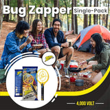 ZAP IT! Bug Zapper Rechargeable Bug Zapper Racket W/ Blue Light Attractant, 4,000 Volt, USB Charging Cable