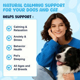 LHQR Cat Melatonin Natural Calming Liquid - 60ML Calming Drops for Dog for Anxiety & Stress Relief - Separation, Thunder, Fireworks Support - Calming Pet Supplement for Small Large All Breeds